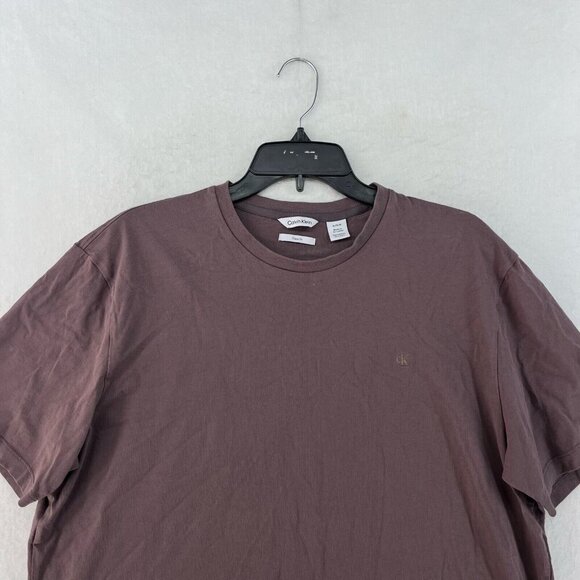 Calvin Klein Shirt Mens XL Dark Brown Short Sleeve Crew Neck Pullover Classic - Picture 5 of 9